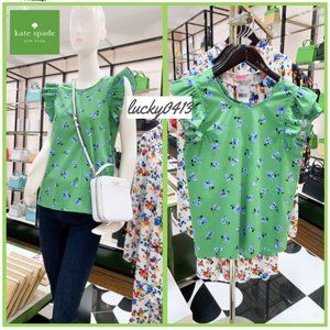 Kate Spade New York Ruffle Sleeve Top